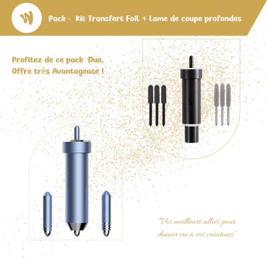 Pack Duo – Kit Transfert Foil & Lame de Découpe Profonde