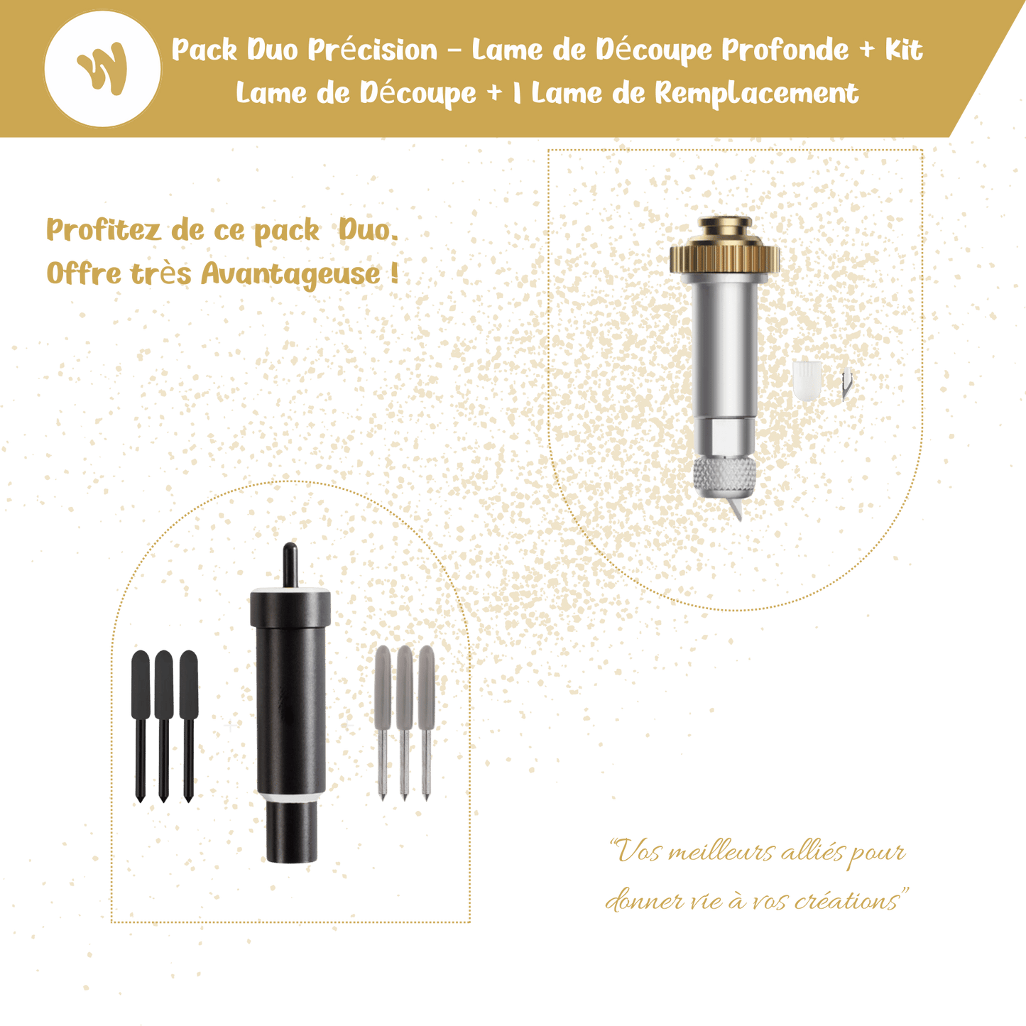 Pack Duo Précision – Lame de Découpe Profonde + Kit Lame de Découpe avec Lame de Remplacement