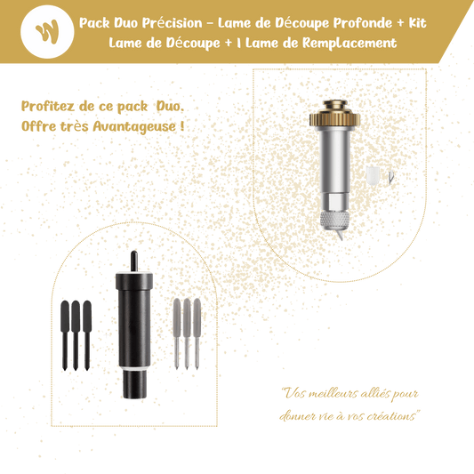 Pack Duo Précision – Lame de Découpe Profonde + Kit Lame de Découpe avec Lame de Remplacement