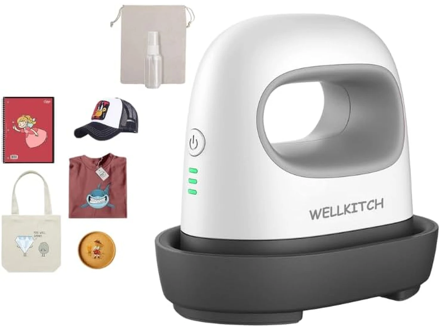 Mini-presse à chaud Wellkitch, coloris gris.