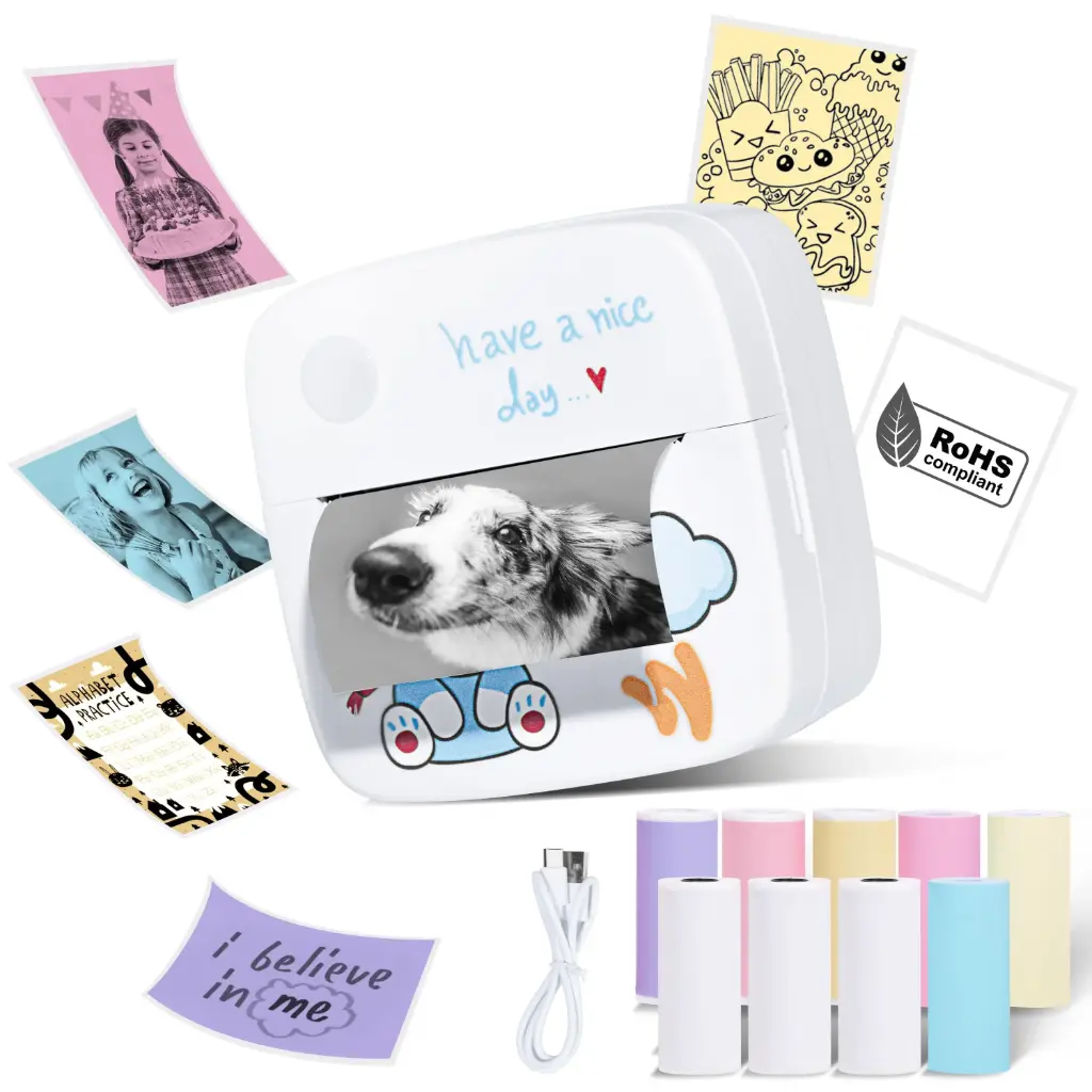 Imprimante Thermique Portable Wellkitch – Compacte, sans encre & connectée