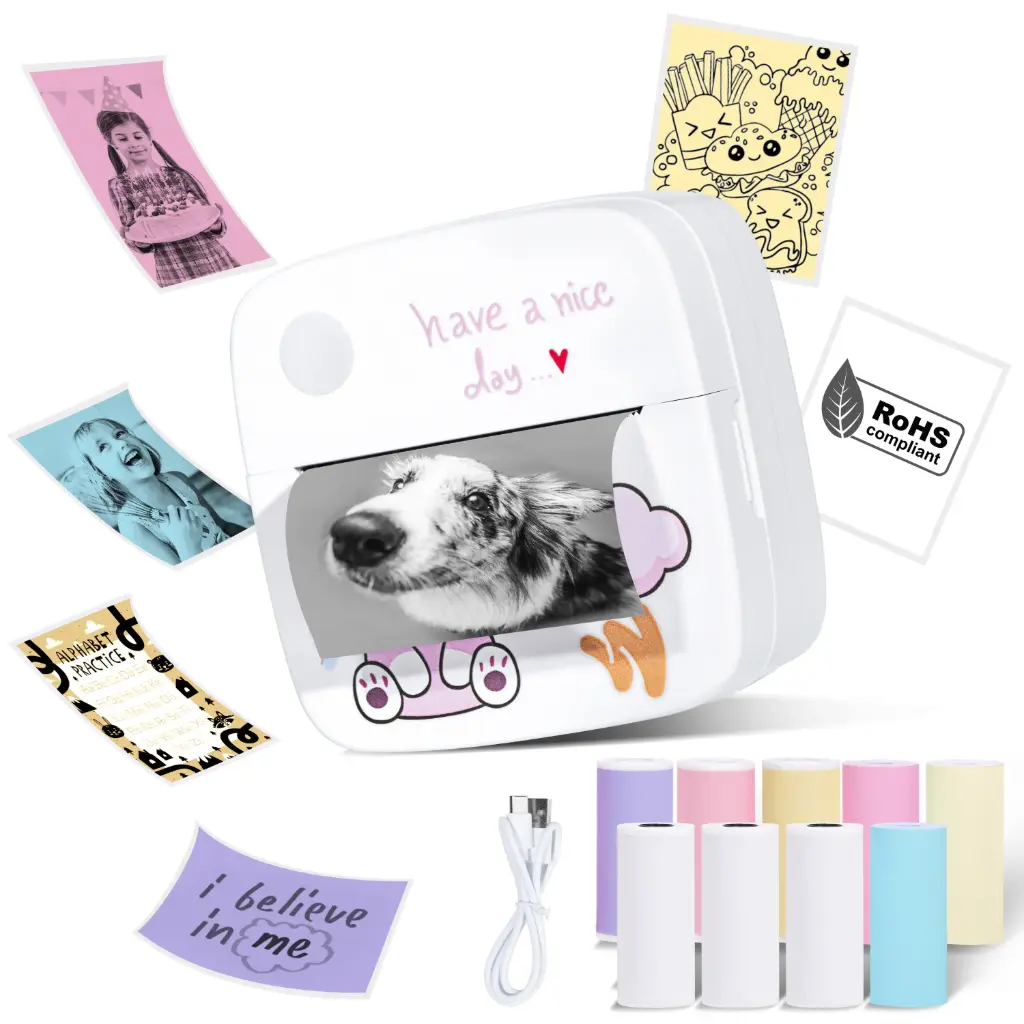 Imprimante Thermique Portable Wellkitch – Compacte, sans encre & connectée